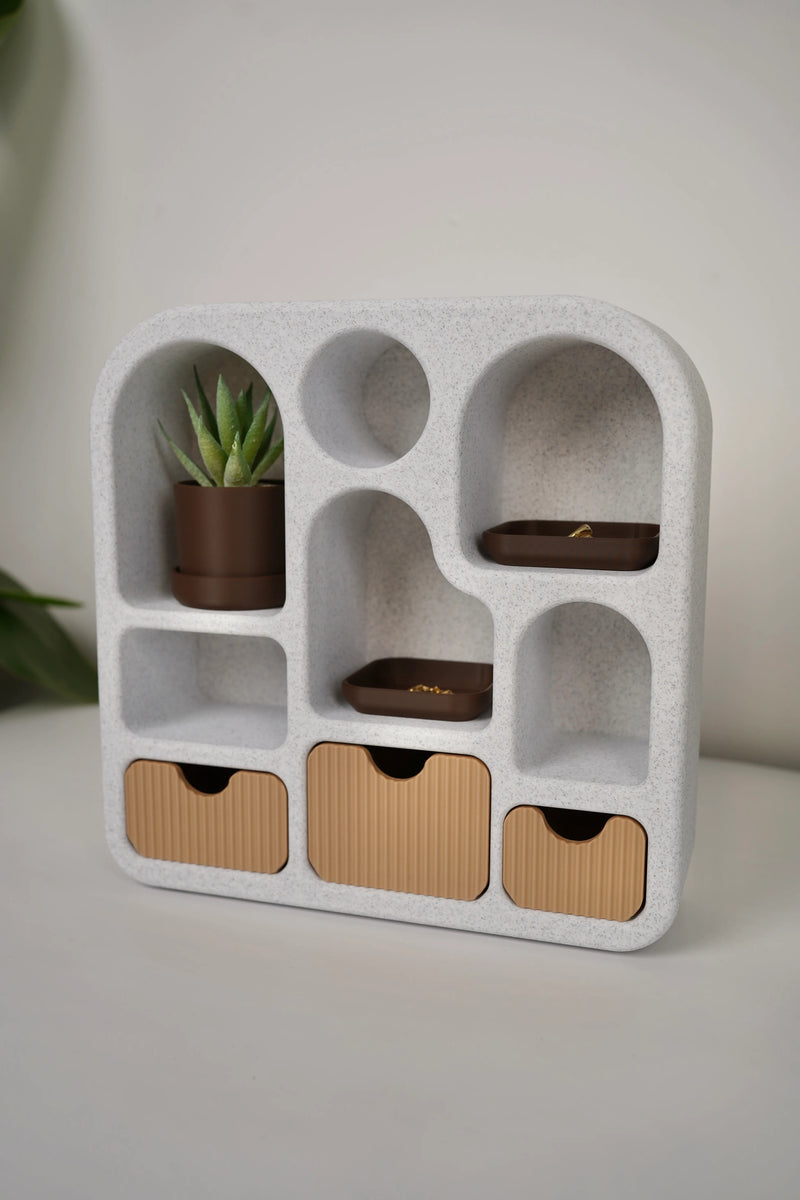 BALI - Sieraden organizer met lades en mini-plantenbakje