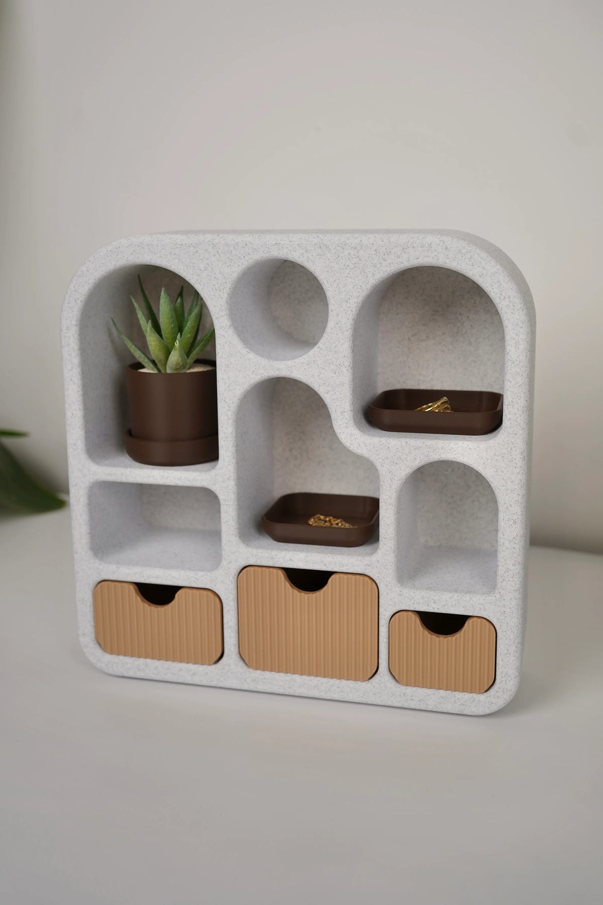 BALI - Sieraden organizer met lades en mini-plantenbakje