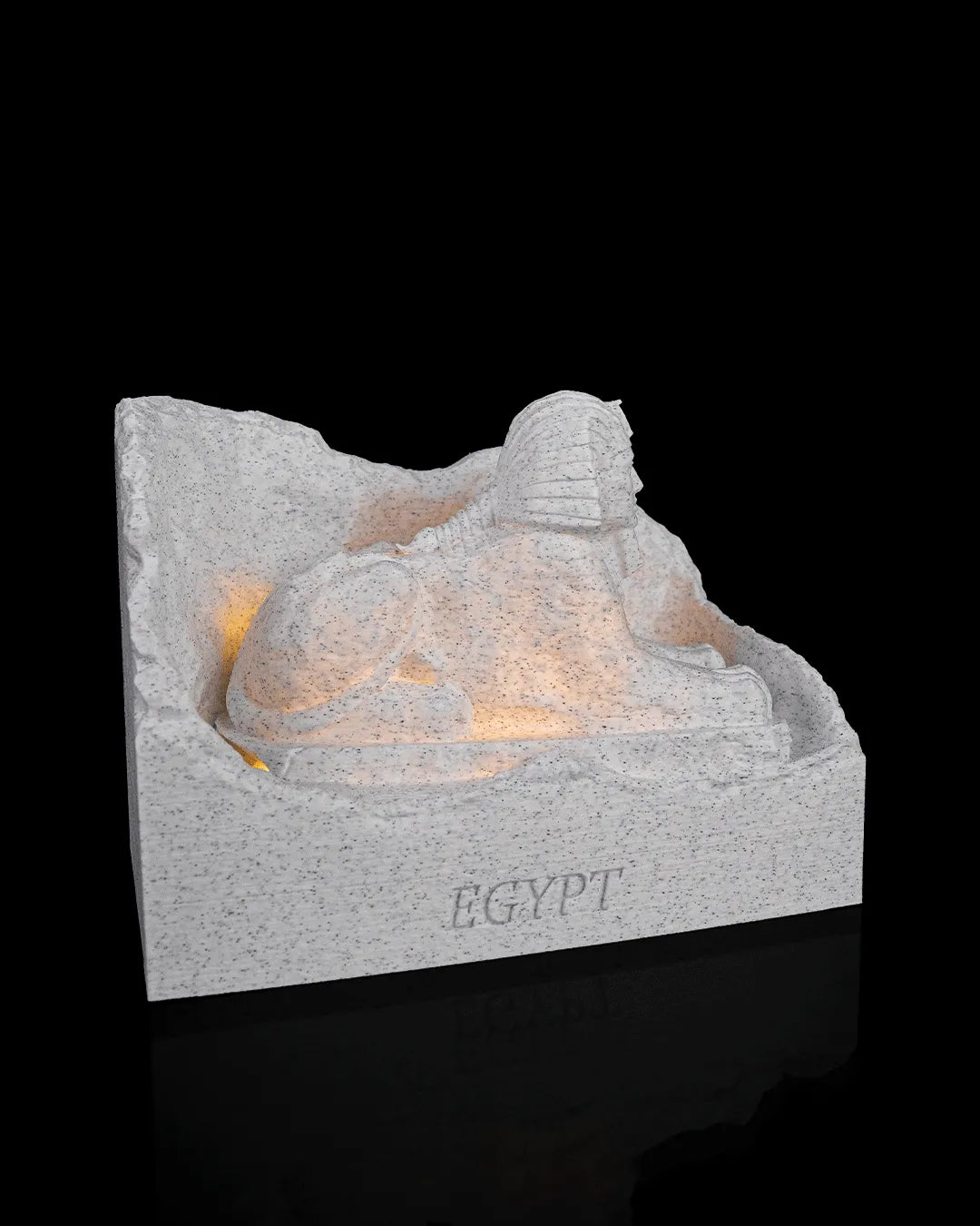 Wereldmonument met verlichting