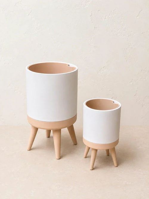 LENTRA bloempot met poten. Moderne 3D-geprinte bloempot