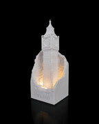 Wereldmonument met verlichting