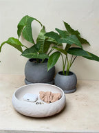 MORRA Bloempotten en Catch-all Tray met Kleistructuur