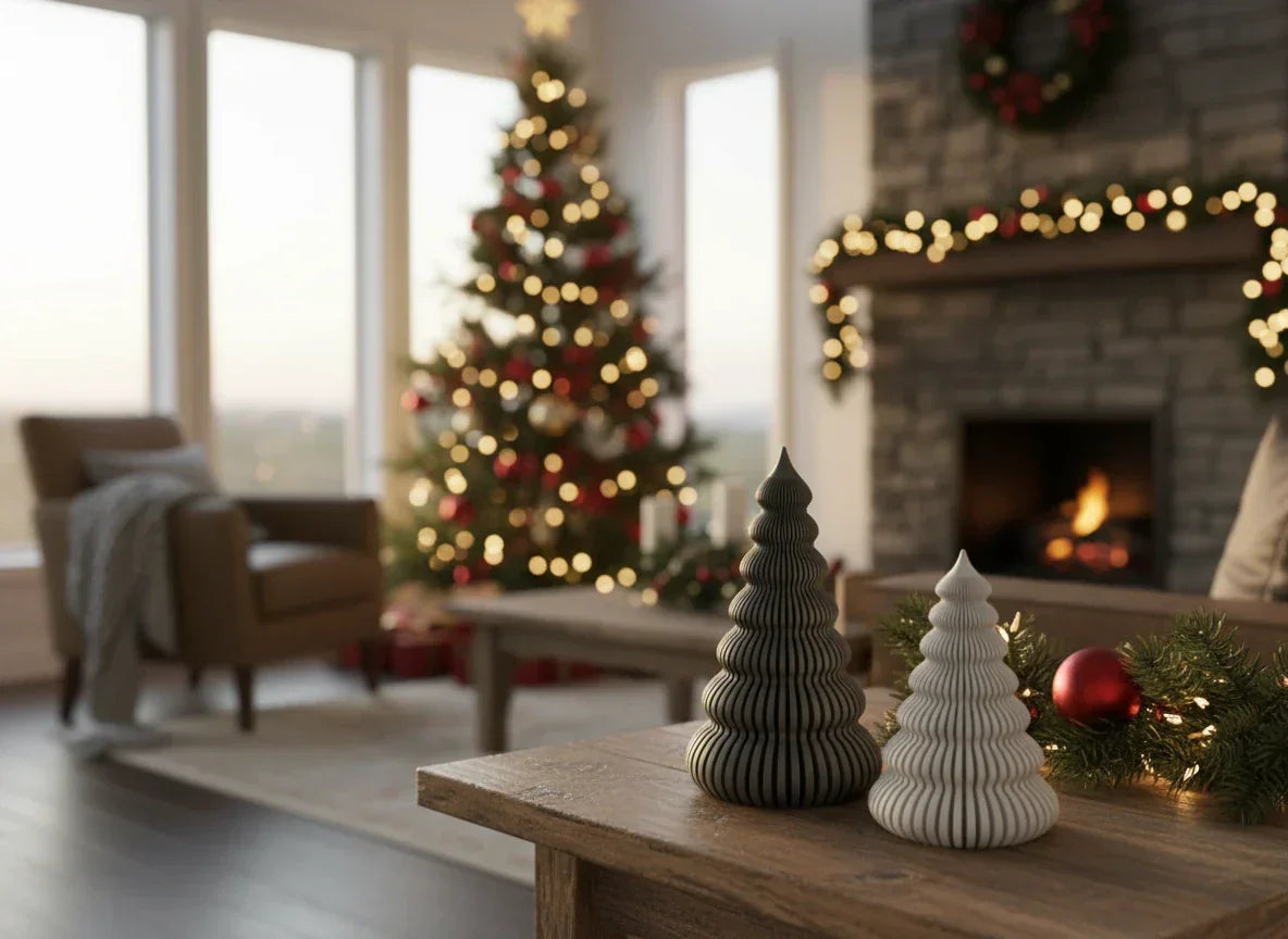 Moderne Kerstboom Tafeldecoratie